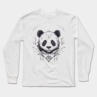 Panda Animal Freedom World Wildlife Wonder Vector Graphic Long Sleeve T-Shirt